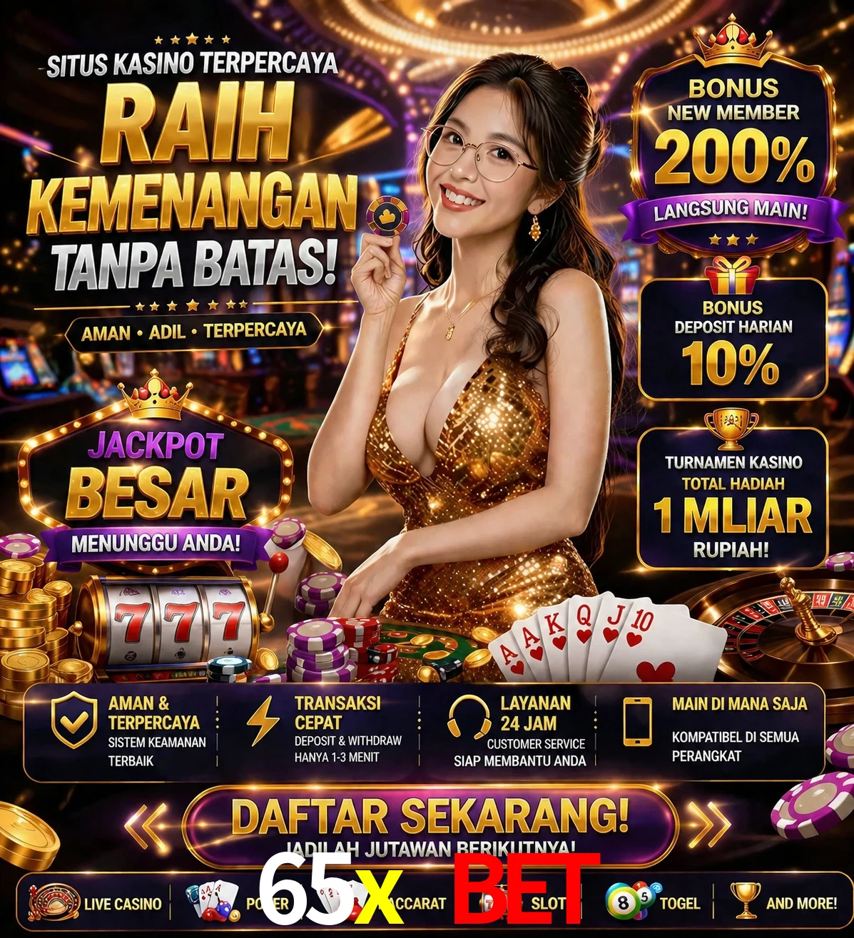 Roleta e blackjack 65x bet